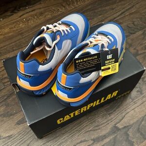 CAT Blue and Gray Composite Toe tennis shoe NEW IN BOX